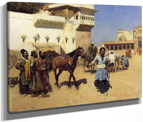 Horse Market, Persian Stables, Bombay By Edwin Lord Weeks