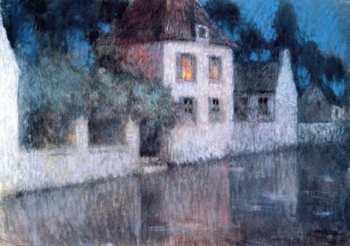 House In Nemours By Henri Le Sidaner By Henri Le Sidaner