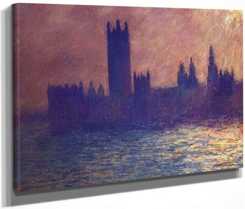 Houses Of Parliament, Sunlight Effect By Claude Oscar Monet