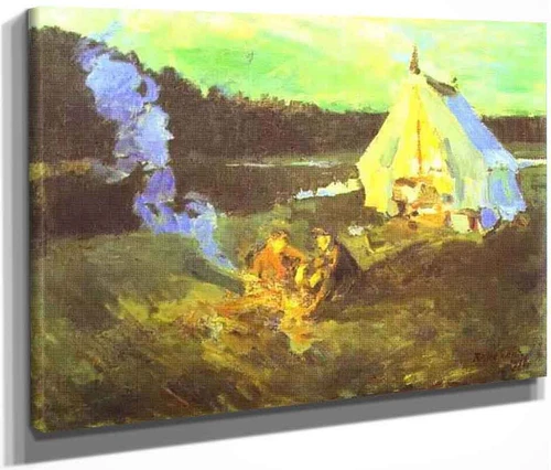 Hunter's Tent By Constantin Alexeevich Korovin By Constantin Alexeevich Korovin