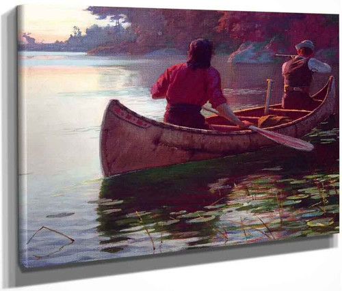 Hunting By Canoe By Edward Potthast By Edward Potthast