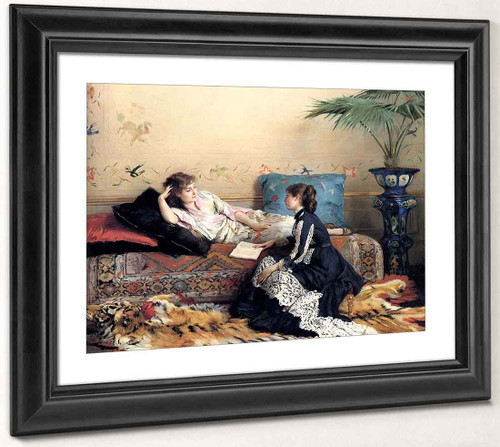 Idle Moments By Gustave Leonard De Jonghe By Gustave Leonard De
