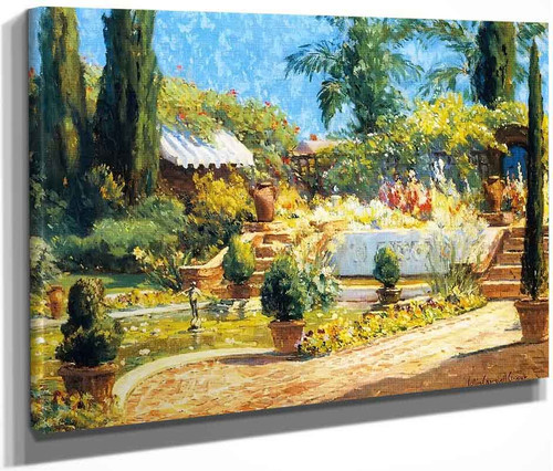 In A Garden, San Diego By Colin Campbell Cooper By Colin Campbell Cooper