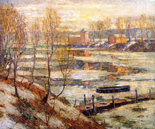 In The River By Ernest Lawson