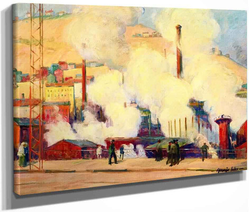 Industrial Scene, Pottsville, Pennsylvania By George Benjamin Luks