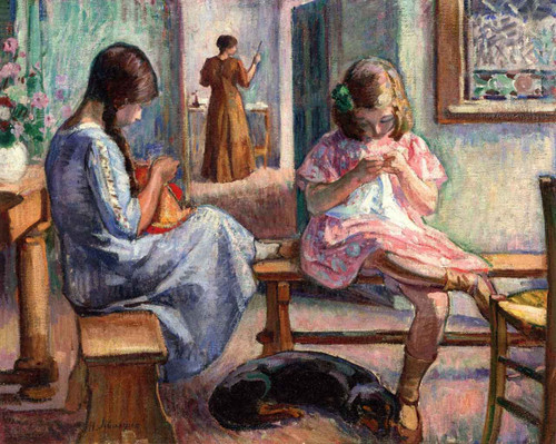 Intimate Scene By Henri Lebasque By Henri Lebasque Intimate Scene By Henri Lebasque By Henri Lebasque