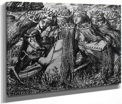King Arthur And The Weeping Queens By Dante Gabriel Rossetti