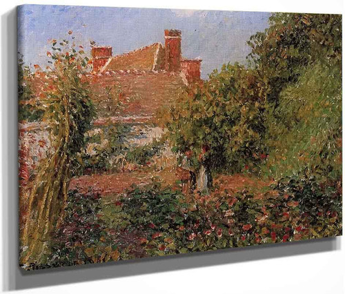Kitchen Garden In Eragny, Afternoon By Camille Pissarro By Camille Pissarro