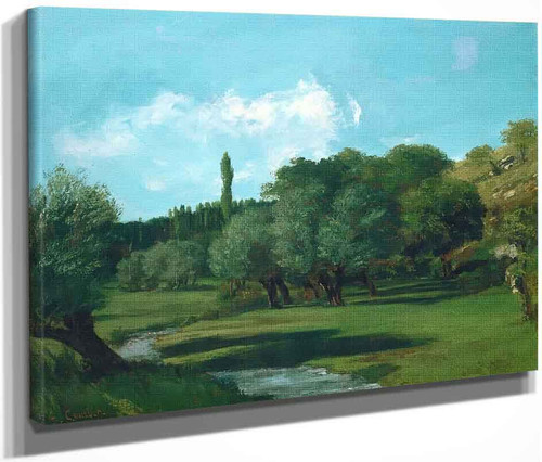 La Bretonnerie In The Department Of Indre By Gustave Courbet By Gustave Courbet