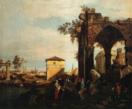 Landscape With Ruins By Canaletto(Italian, 1697 1768) By Canaletto(Italian, 1697 1768)