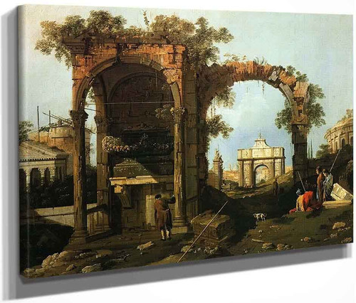 Landscape With Ruins By Canaletto By Canaletto