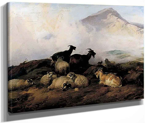 Landscape With Sheep And Goats1 By Thomas Sidney Cooper By Thomas Sidney Cooper