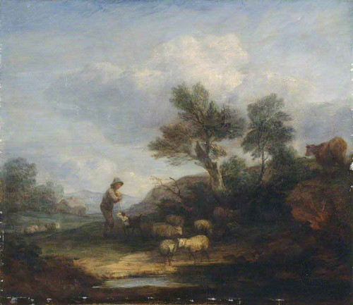 Landscape With Sheep By Thomas Gainsborough  By Thomas Gainsborough