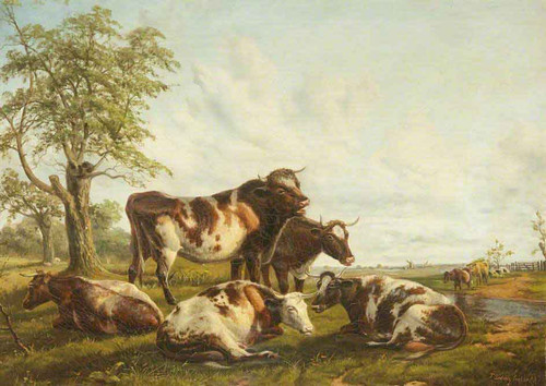 Landscape1 By Thomas Sidney Cooper By Thomas Sidney Cooper