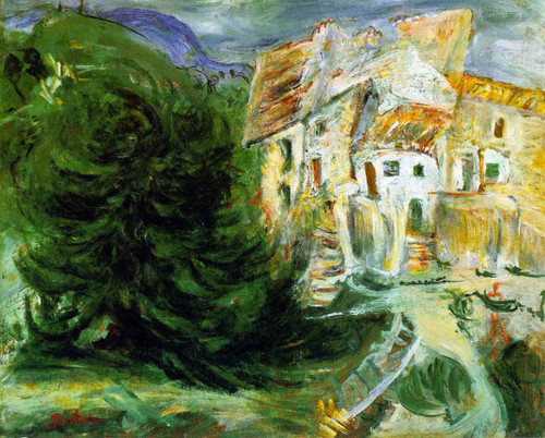 Large Tree In A Village In The South Of France By Chaim Soutine