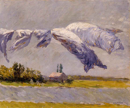 Laundry Drying, Petit Gennevilliers By Gustave Caillebotte By Gustave Caillebotte