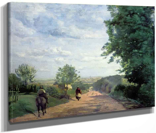 Le Chemin A Sevres  By Jean Baptiste Camille Corot By Jean Baptiste Camille Corot