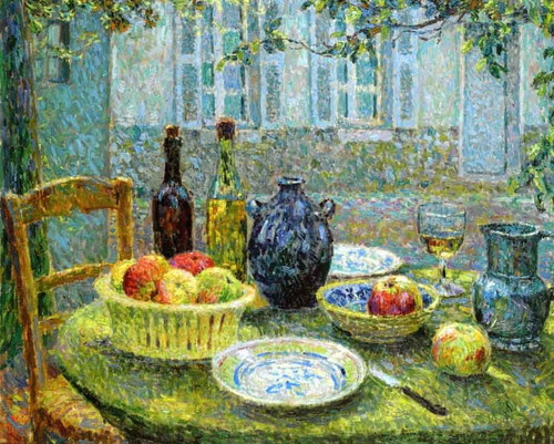 Le Table De Pierre, Gerberoy By Henri Le Sidaner By Henri Le Sidaner