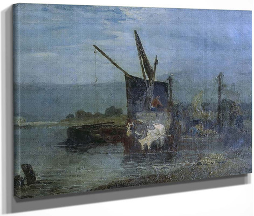Leading A Barge By John Linnell By John Linnell