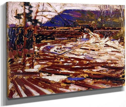 Log Jam Sketch For The Drive By Tom Thomson(Canadian, 1877 1917)