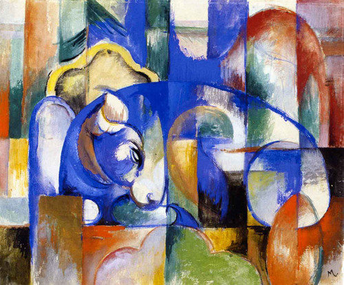 Lying Bull By Franz Marc By Franz Marc