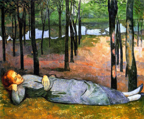 Madeleine Dans Le Bois D'amour By Emile Bernard  By Emile Bernard