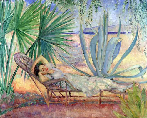 Maiden Resting In The Garden By Henri Lebasque By Henri Lebasque Maiden Resting In The Garden By Henri Lebasque By Henri Lebasque
