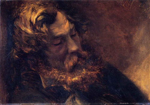 Man Asleep By Adolph Von Menzel By Adolph Von Menzel