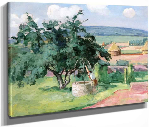 Man At The Well By Henri Lebasque By Henri Lebasque