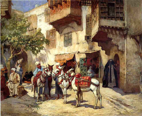 Marketplace In North Africa By Frederick Arthur Bridgman