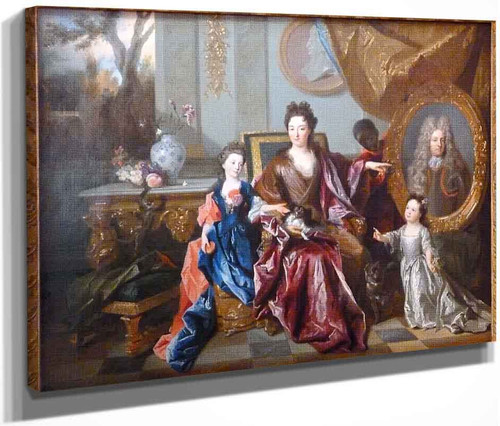 Marquise De Noailles With Her Children By Nicolas De Largilliere