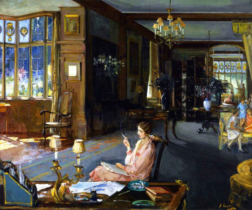 Mary Borden And Her Family At Bisham Abbey By Sir John Lavery, R.A. By Sir John Lavery, R.A. Mary Borden And Her Family At Bisham Abbey By Sir John Lavery, R.A. By Sir John Lavery, R.A.