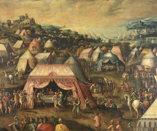 Meeting Of Charles V And The Bey Of Tunis By Niccolo Dell' Abate By Niccolo Dell' Abate