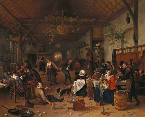 Merrymaking In A Tavern With A Couple Dancing By Jan Steen