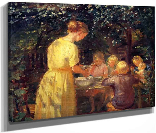 Midday Meal In The Garden By Anna Ancher