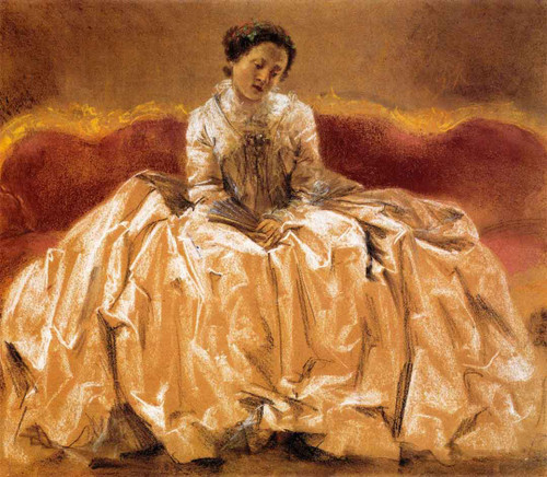 Model Study For Wilhelmine Von Bayreuth By Adolph Von Menzel By Adolph Von Menzel