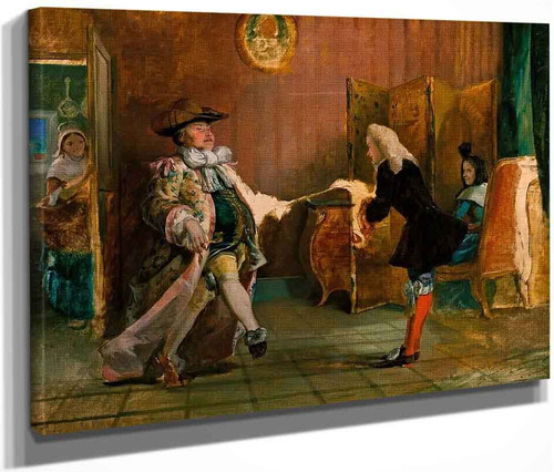Monsieur Jourdain's Dancing Lesson By William Powell Frith