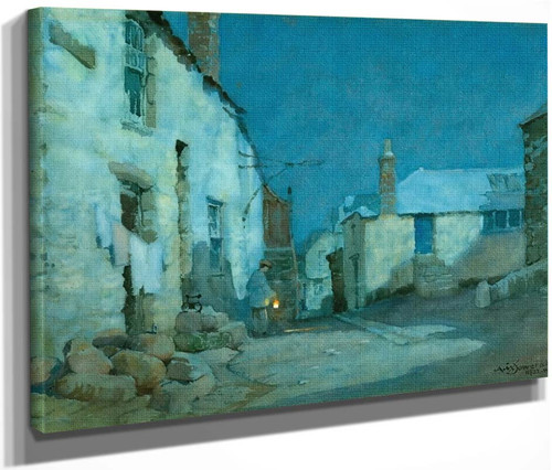 Moonlight, Norway Square, St Ives By Albert Moulton Foweraker