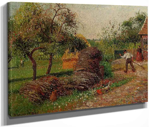 Mother Lucien's Yard By Camille Pissarro By Camille Pissarro