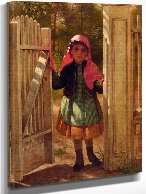 At The Doorway By John George Brown