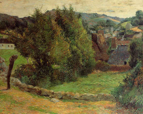 Mount Sainte Marguerite From Near The Presbytery By Paul Gauguin  By Paul Gauguin