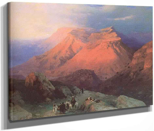 Mountain Village Gunib In Daghestan. View From The East. By Ivan Constantinovich Aivazovsky