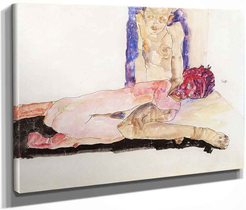 Naked Couple By Egon Schiele By Egon Schiele