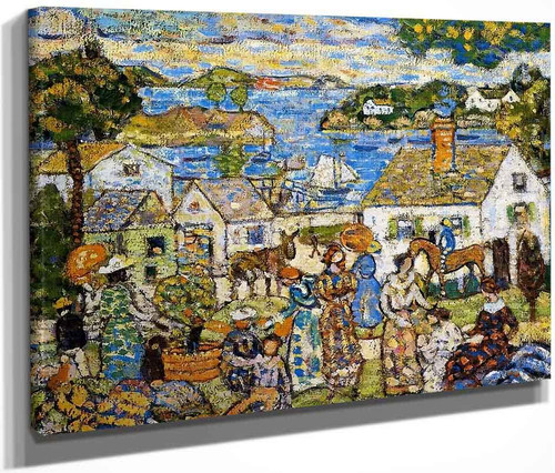 New England Harbor By Maurice Prendergast By Maurice Prendergast