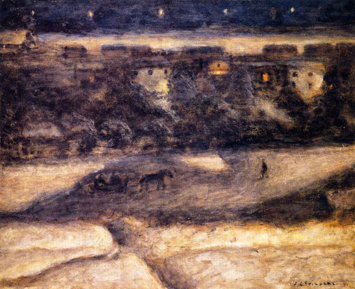 Night Scene, Samaden By Frederick Carl Frieseke By Frederick Carl Frieseke