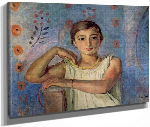 Nono In A Yellow Necklace By Henri Lebasque By Henri Lebasque