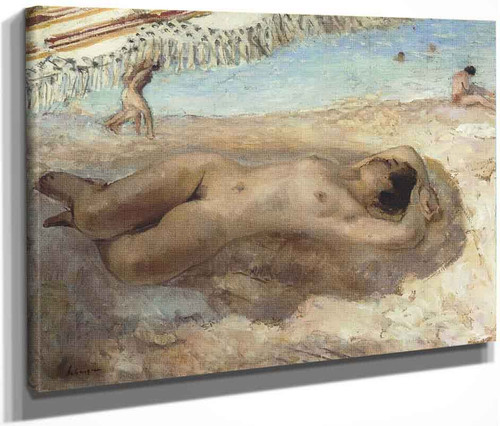 Nude On The Beach By Henri Lebasque By Henri Lebasque