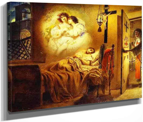 Nuns Dream By Karl Pavlovich Brulloff, Aka Karl Pavlovich Bryullov By Karl Pavlovich Brulloff