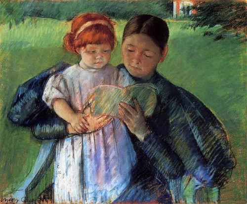 Nurse Reading To A Little Girl By Mary Cassatt By Mary Cassatt