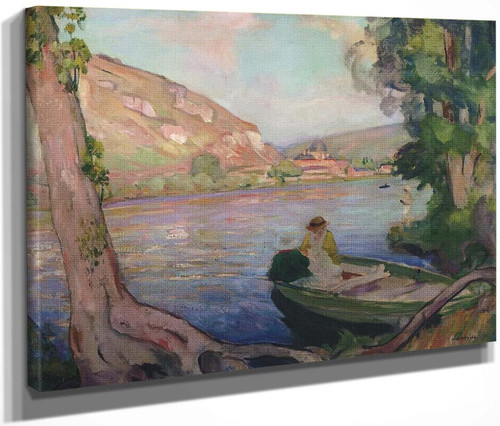 On The Seine At Andelys By Henri Lebasque By Henri Lebasque